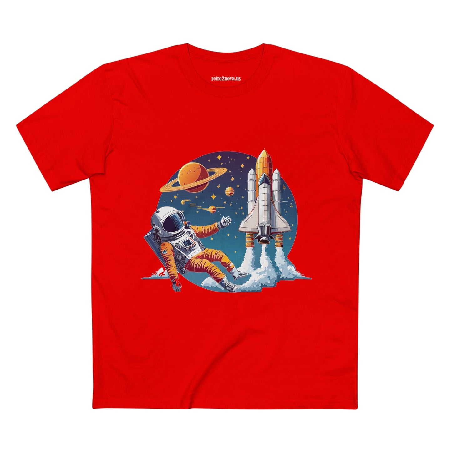 Cosmos Astronaut Shirt CS 24 Unisex Premium Cotton Tee With Original Art Design Retro2Nova