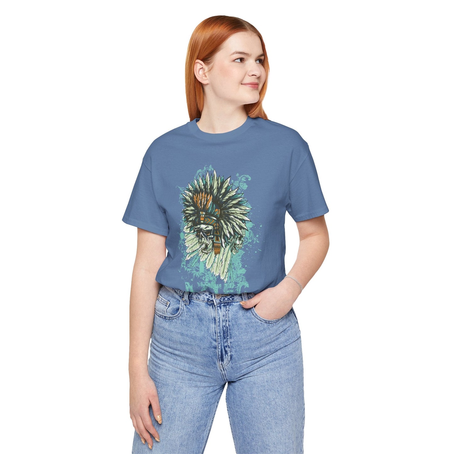 Skull Graphic Design Unisex Cotton Tee Shirt Art-14