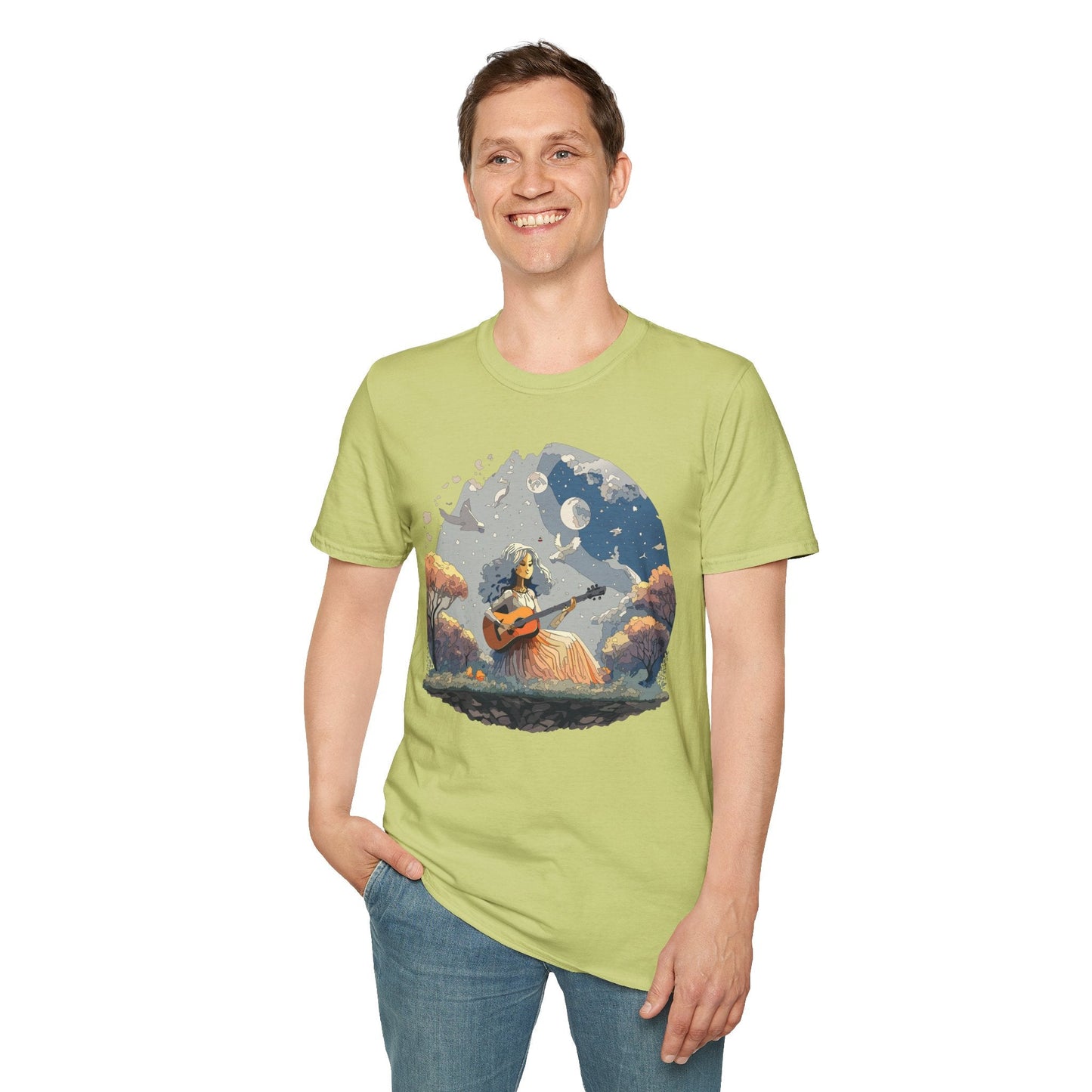 Womens Graphic T Shirt Art Design Tee Unisex Softstyle Cotton Shirt Everyday Comfort Durable Wear