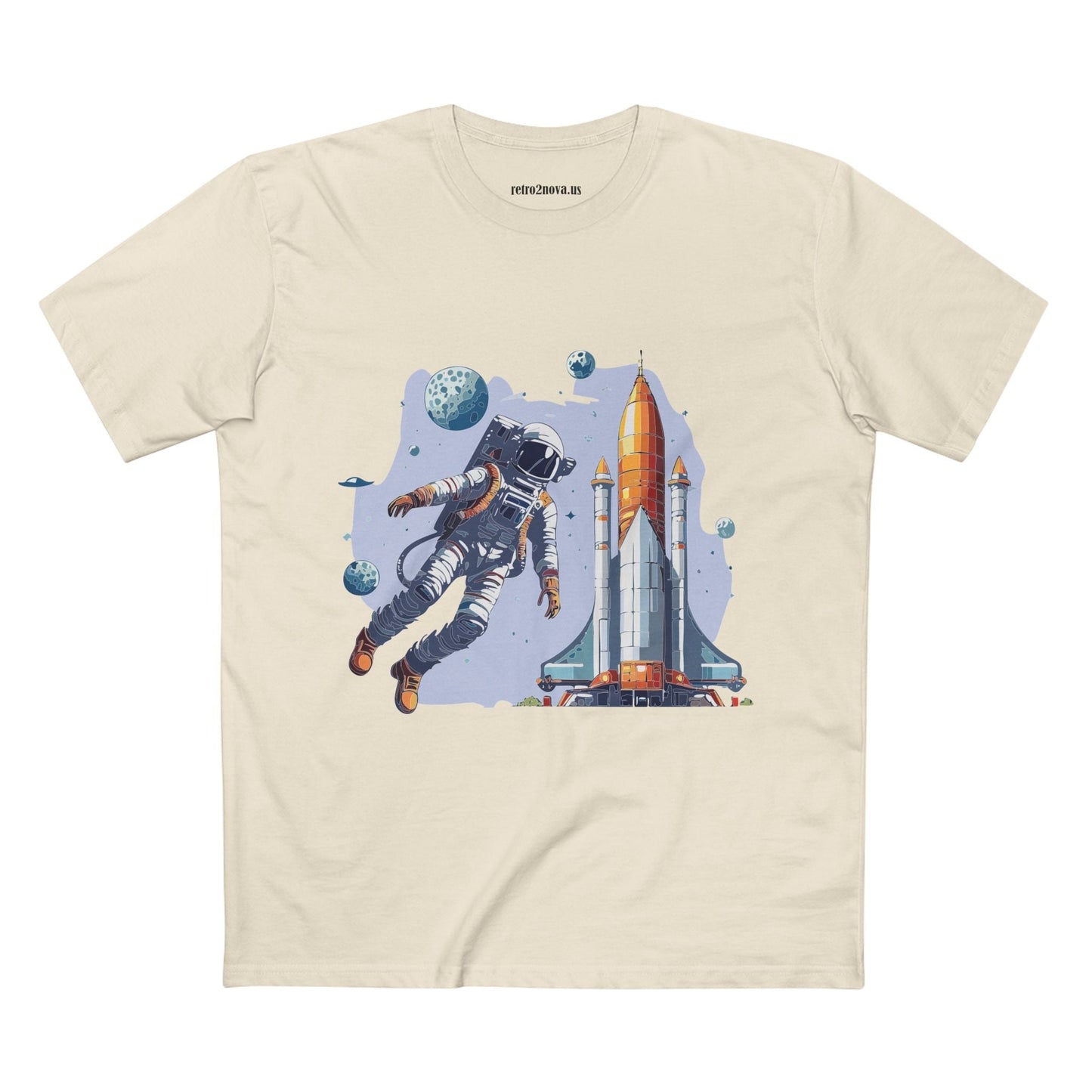 Cosmos Astronaut Shirt Unisex Premium Cotton Art Tee CS 15 Retro2Nova Exclusive Collection