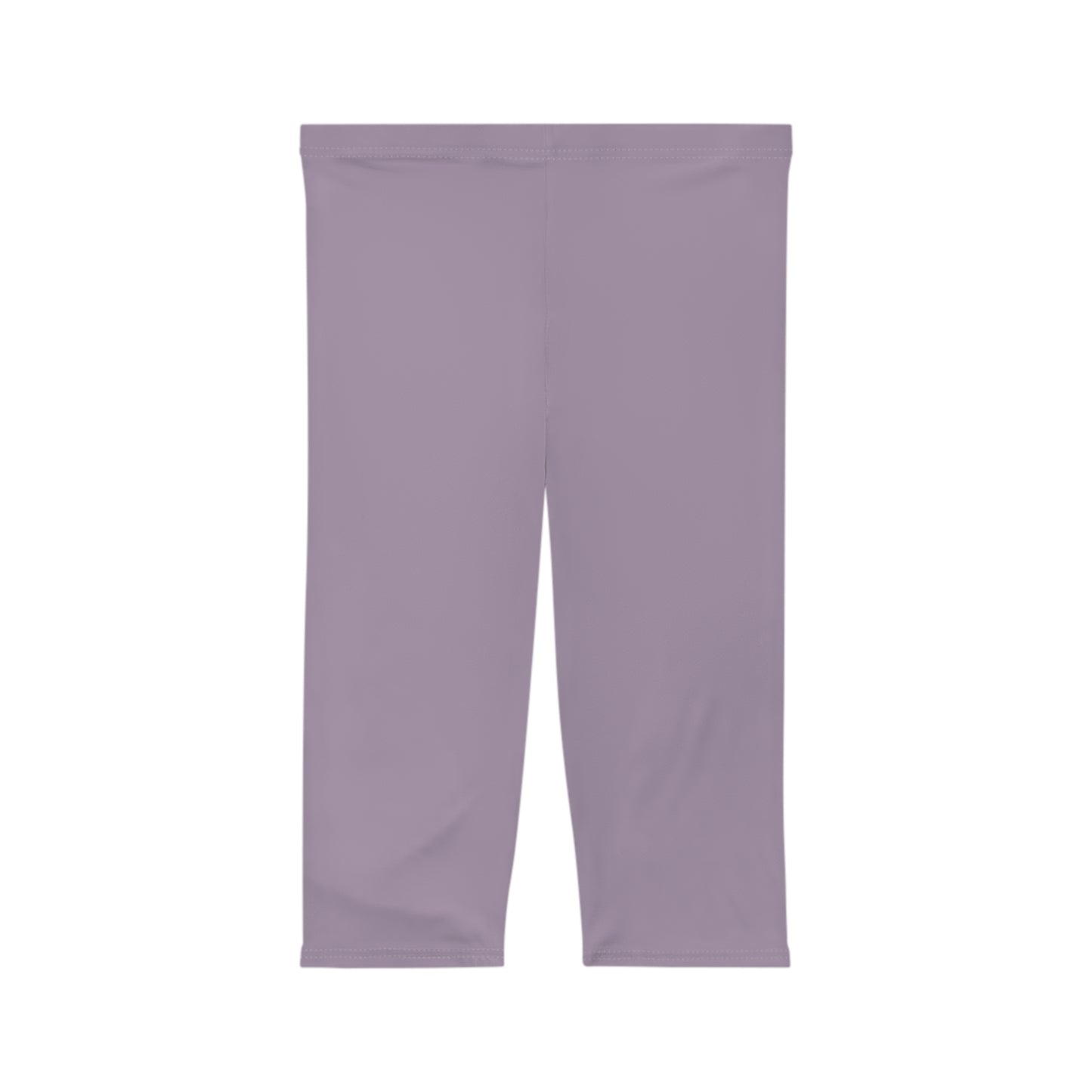 Dusty Rose Fog Color Women's Brushed Suede Poly Span Casual Capri Leggings XS-2XL