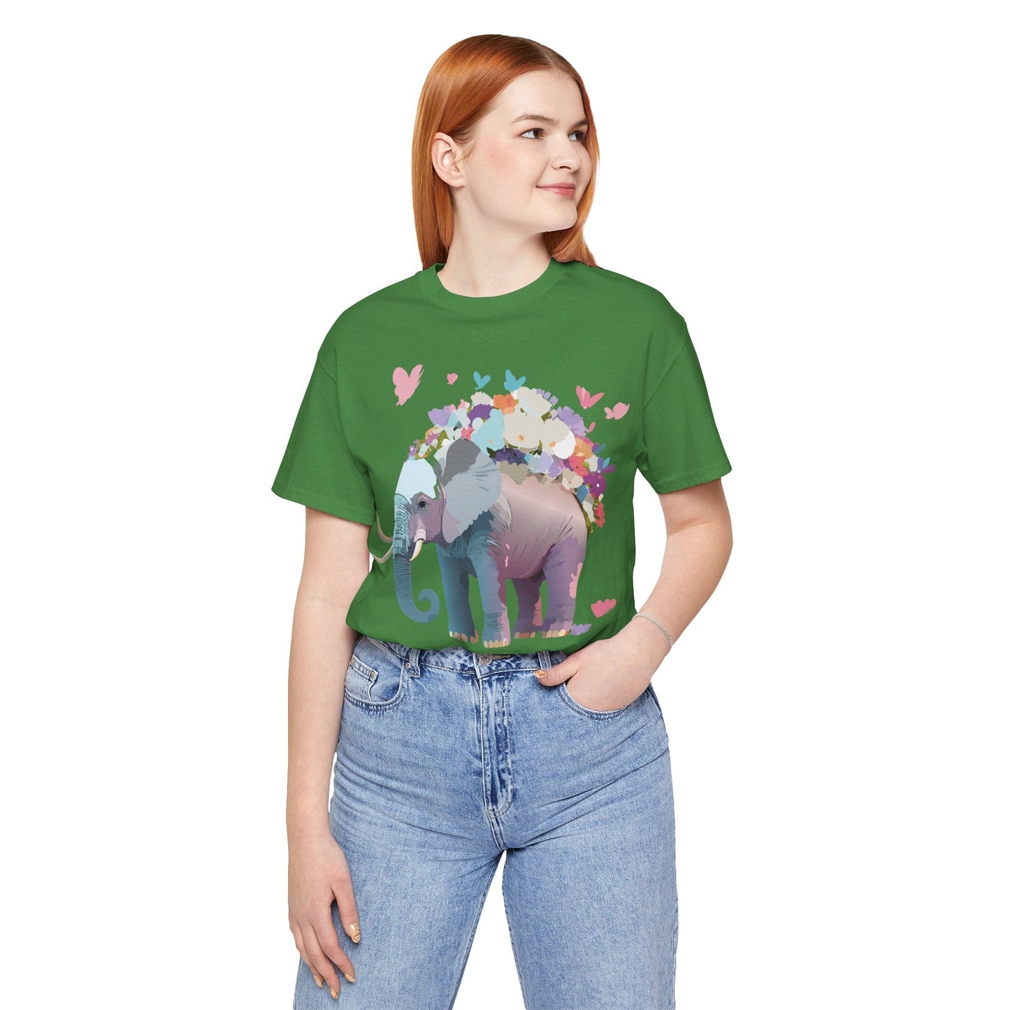 Elephant Shirt Graphic Tee Unisex Vintage Inspired Art Design By Adelpha Original Artwork