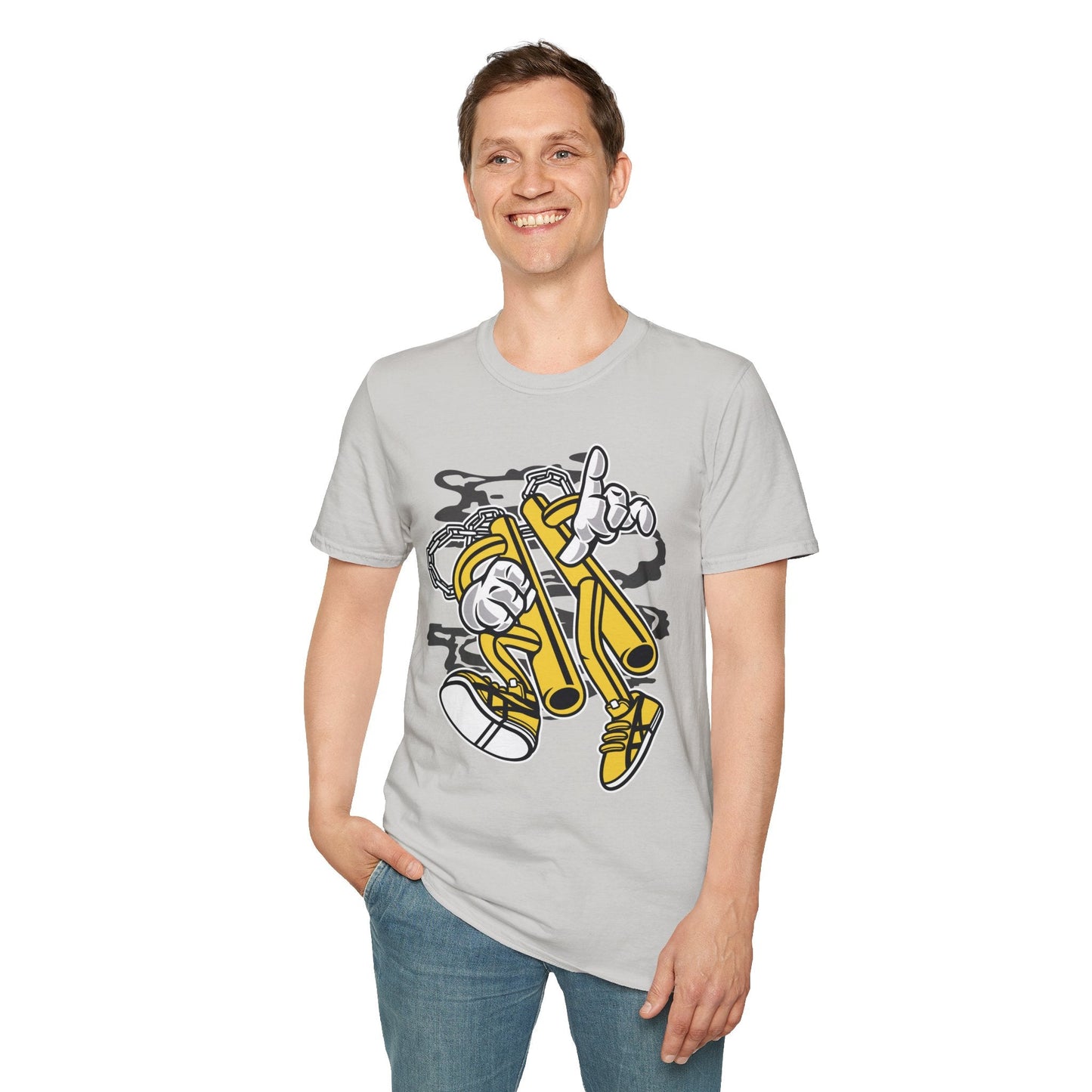 Cartoon T Shirt Animation T Shirt Funny Tee Unisex Softstyle 100 Percent Cotton 64000