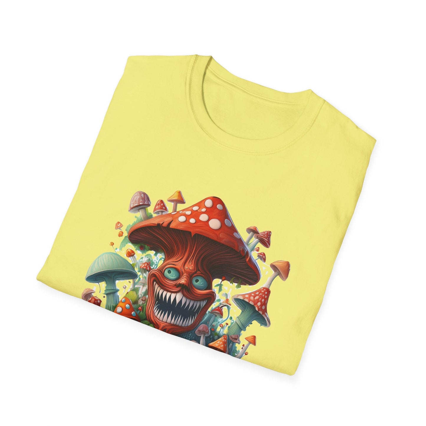 Unisex Mashroom Tee Shirt With Funny Mashroom Design Fungus Humor Softstyle Cotton