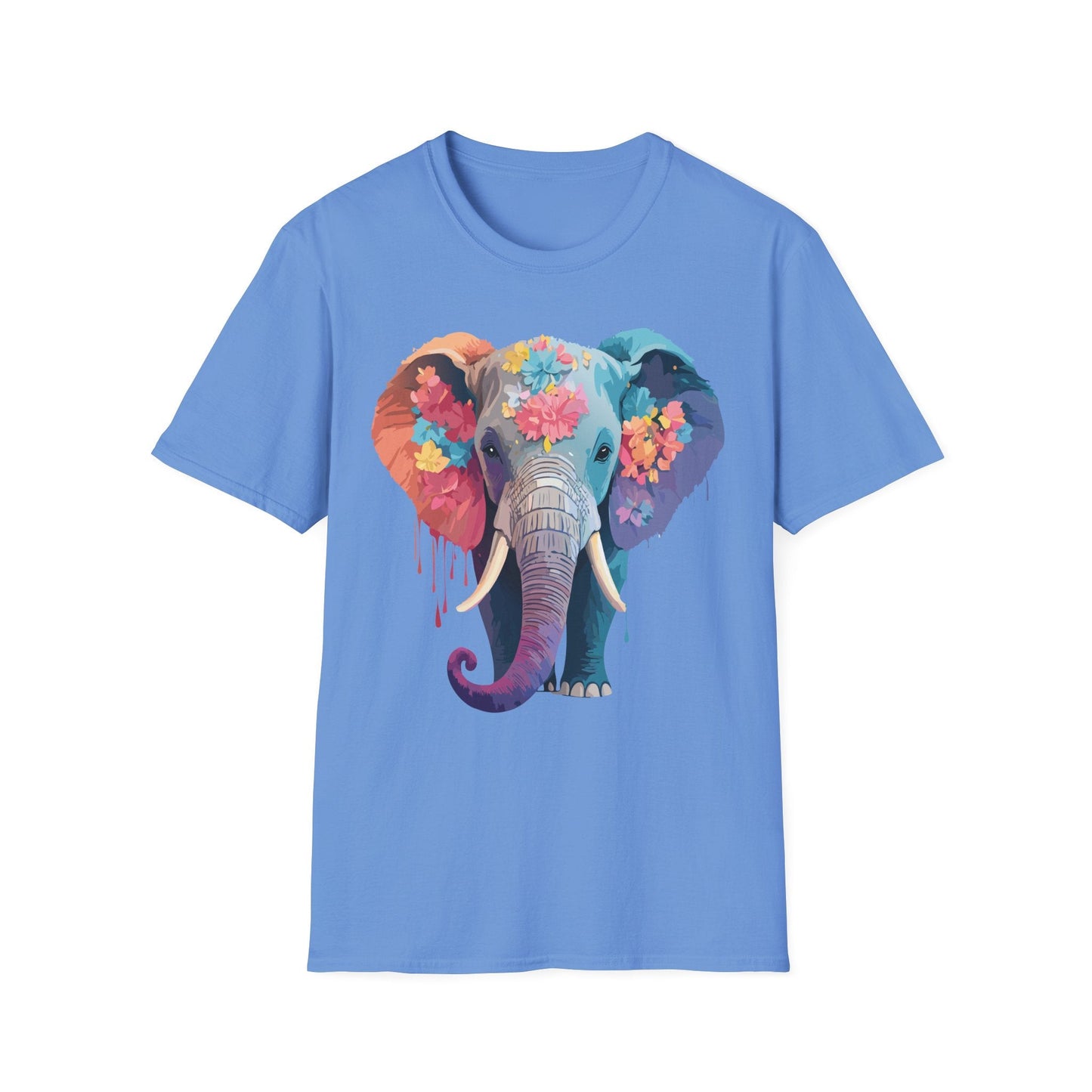 Unisex Elephant T Shirt Gildan SoftStyle 64000 100 Percent Ring Spun Cotton Tee Shirt