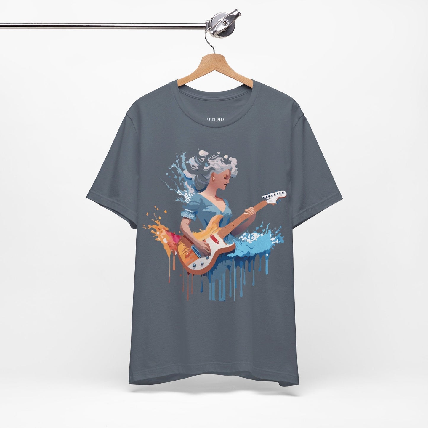 Music Graphic Unisex 100 Cotton Vintage Art with Musical Elements Tee 47