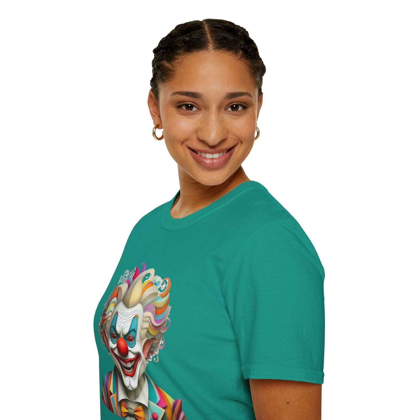 Clown Shirt Unisex T Shirt With Funny Man Circus Motif And Scary Man Design Graphic Print