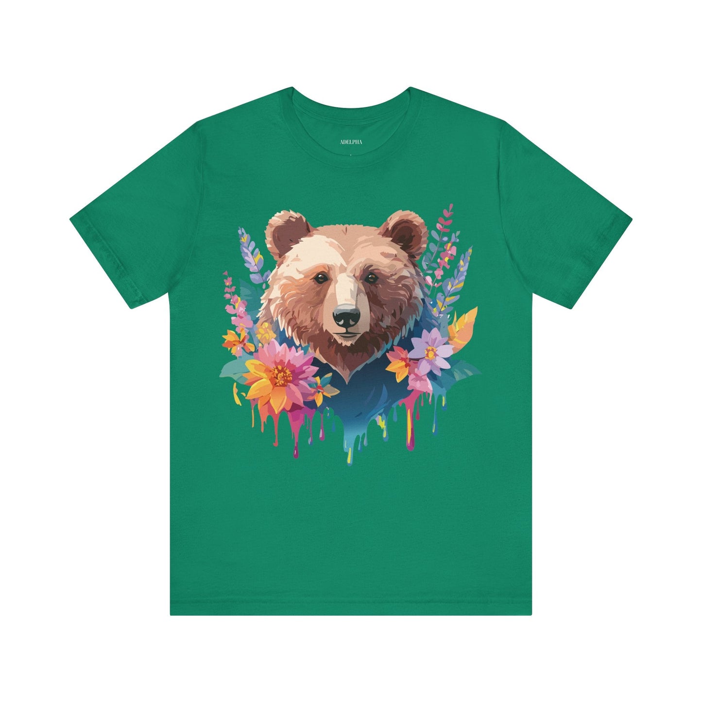 Bear Graphic Unisex 100 Cotton Short Sleeve Art Design Vintage T-Shirt 5