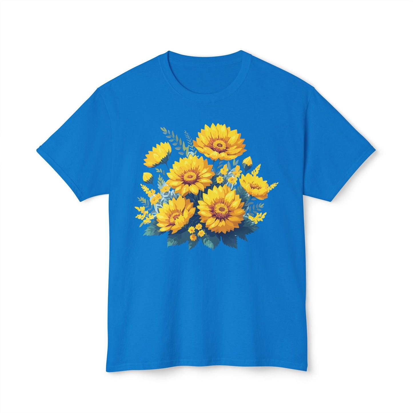 Floral T Shirt Vintage Flowers Unisex Art Print Tee 100 Percent Cotton Made In USA Floral Design