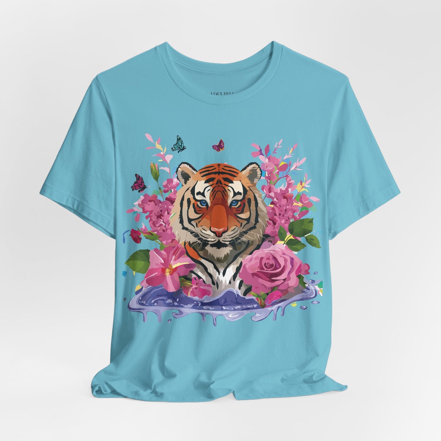 Tiger Graphic Unisex 100 Cotton Vintage Art with Animal Tee 11