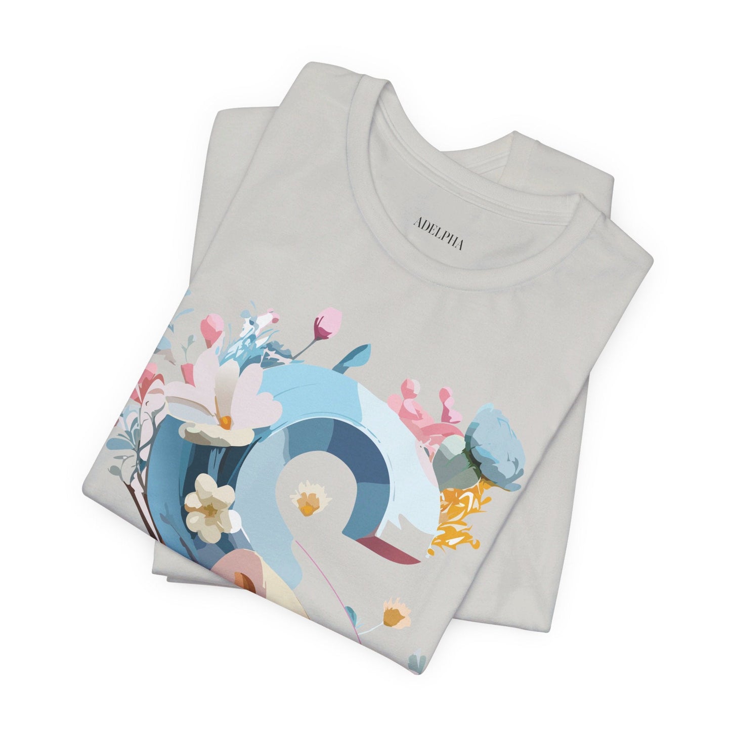 Letter S Shirt Graphic Tee Unisex Short Sleeve Vintage Inspired Adelpha Art Design