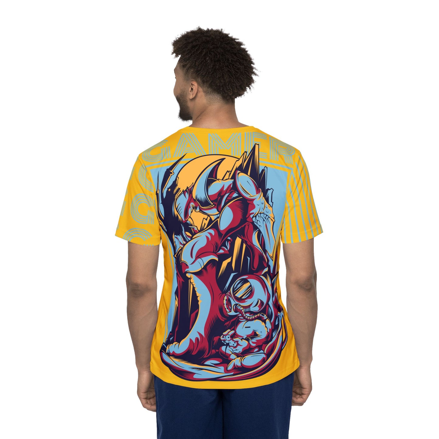 35-Be Fun Graphic T-Shirt, Art Design Poly Shirt, All Over Print Graphic Tee, Monsters T-Shirt, Cartoon Tees