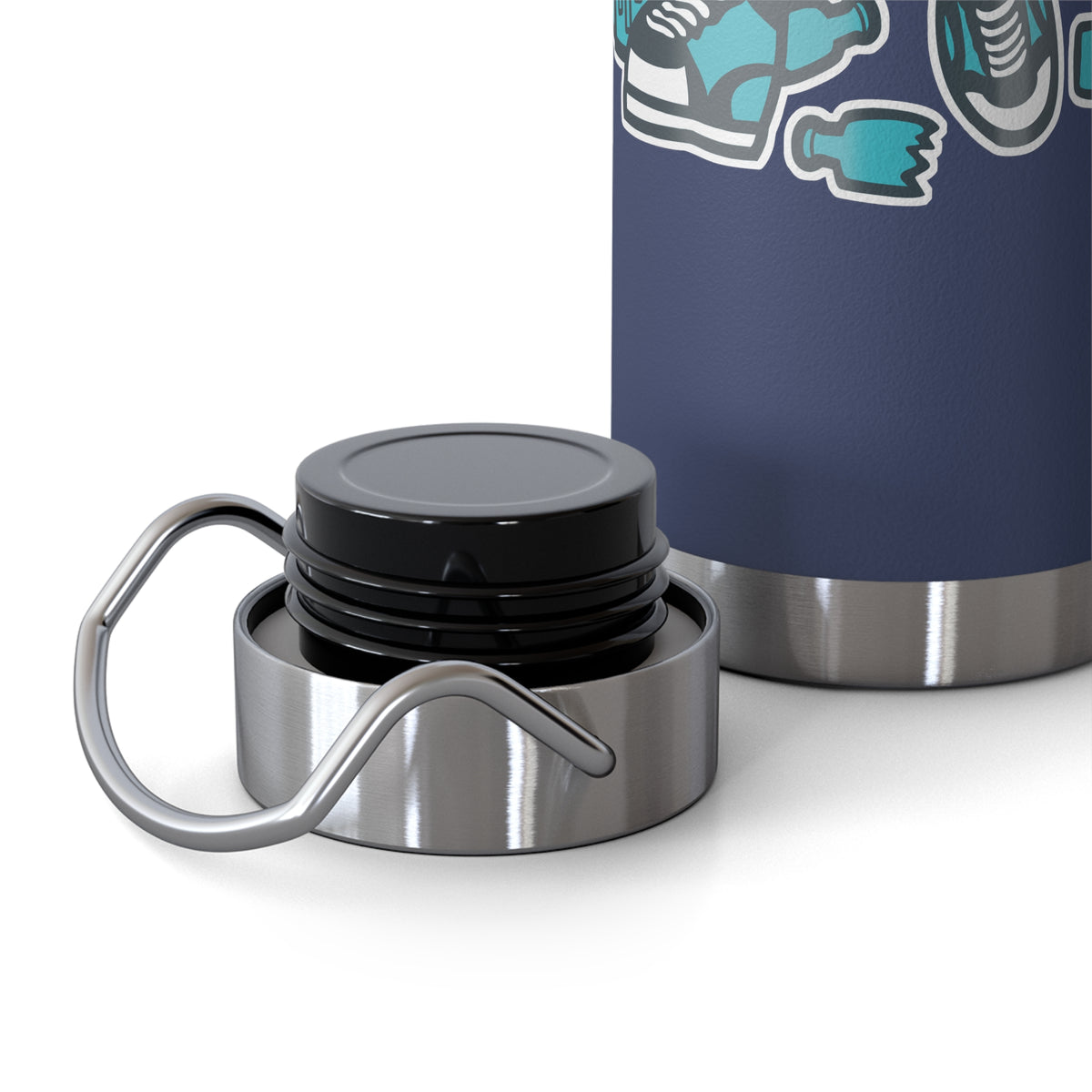 22oz Copper Insulated Water Bottle with Cartoon Design - CV6