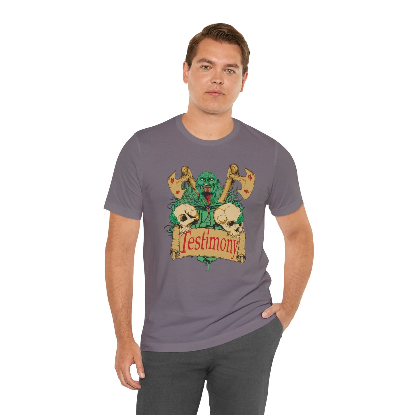 Cthulhu Skull Axes Testimony Tee Lovecraft Horror Mythos Shirt Art-42