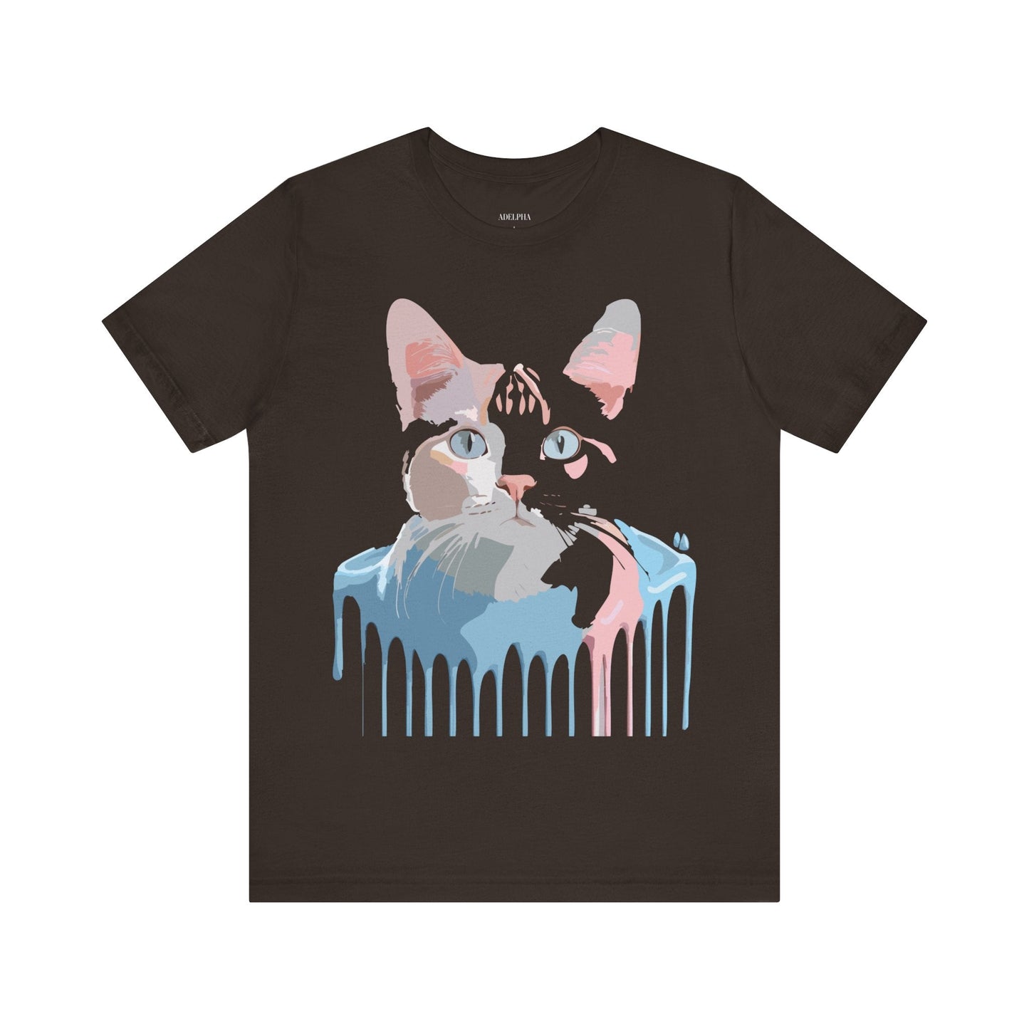 Cat Graphic T Shirt Unisex Short Sleeve Tee Vintage Inspired Artwork Adelpha