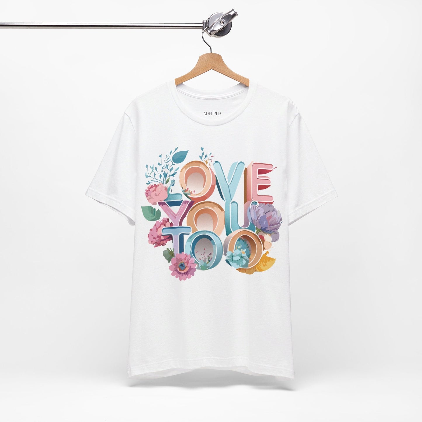 Valentine Day Graphic Unisex 100 Cotton Vintage Artwork with Love and Flower Design Tee 39