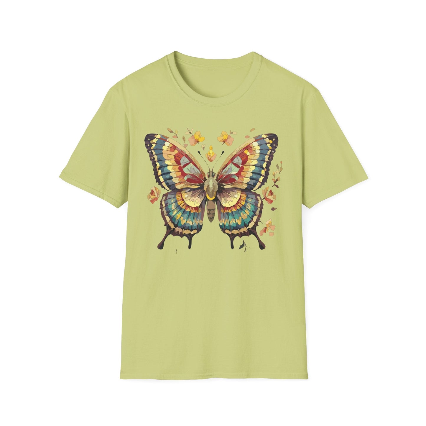 Butterfly Graphic T Shirt Unisex Gildan Softstyle 64000 Monarch Design Lightweight Everyday Wear