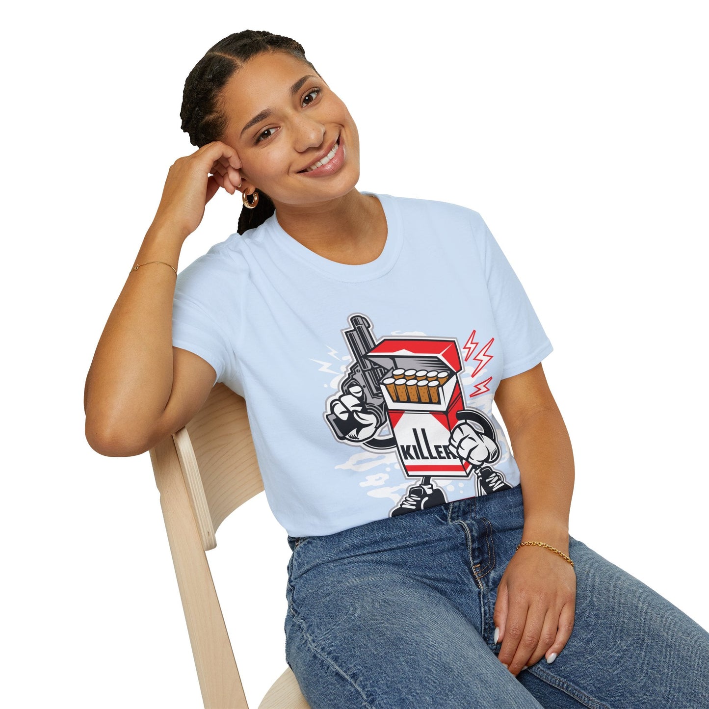Cartoon T Shirt Animation Tee Funny Unisex Gildan Softstyle 64000 100 Percent Ring Spun Cotton