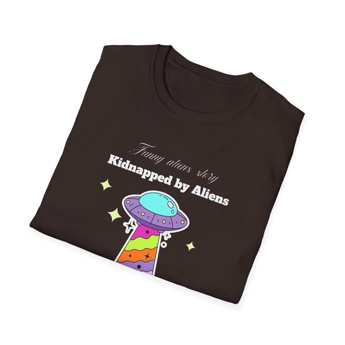 Alien Abduction TShirt Unisex Cotton Kidnapped by Aliens Cute UFO Graphic Tee