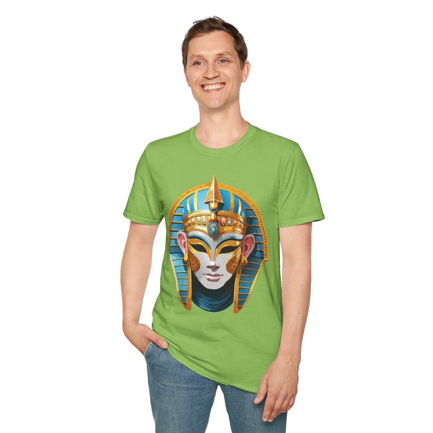 Mask Design Tee Shirt For Unisex Comfort Gildan Softstyle 64000 Ring Spun Cotton
