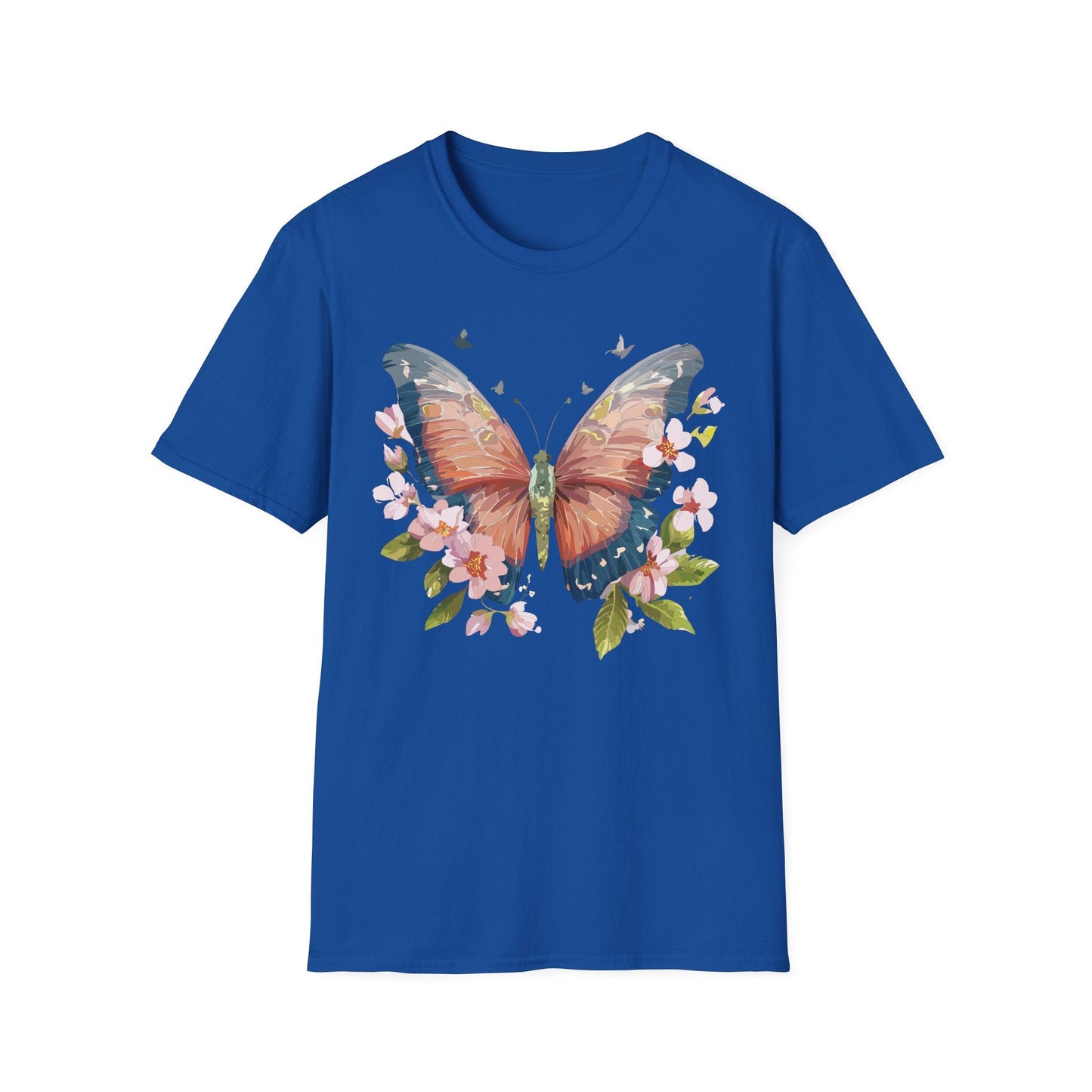 Unisex Monarch Butterfly T Shirt Softstyle 64000 Gildan Ring Spun Cotton Tee Lightweight Comfort