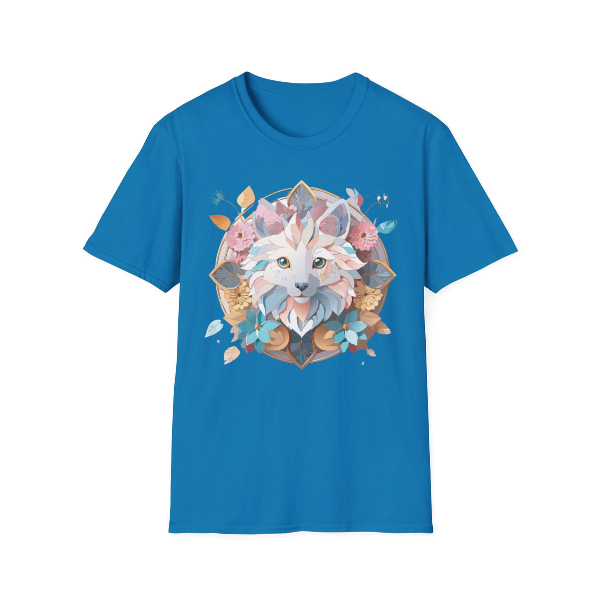 Floral Fox Mandala T-Shirt | Fox Face Tee, Boho Nature Animal Design