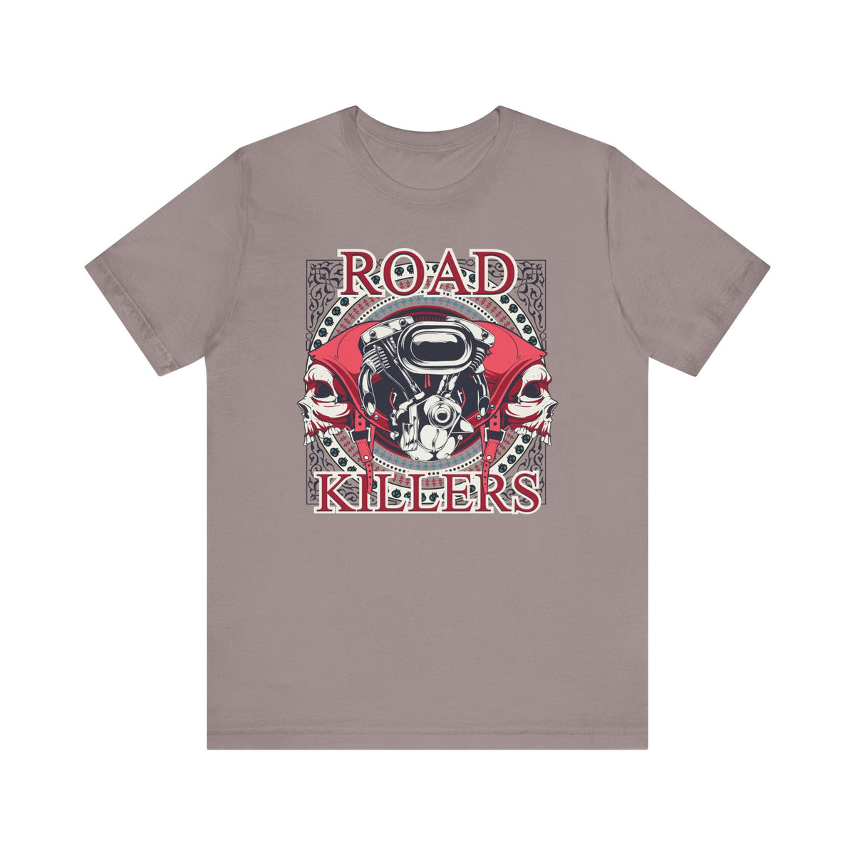 Dark Road Motorcycle Helmet Skull Tee Biker graphic Unisex Cotton t-shirt G-1