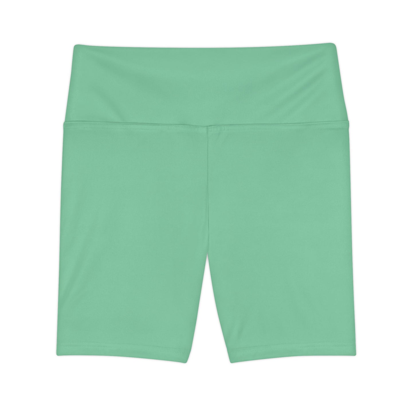 Muted Seaweed Green Women's Mint High-Waist Workout Shorts - Biker Athletic Yoga Gym Activewear