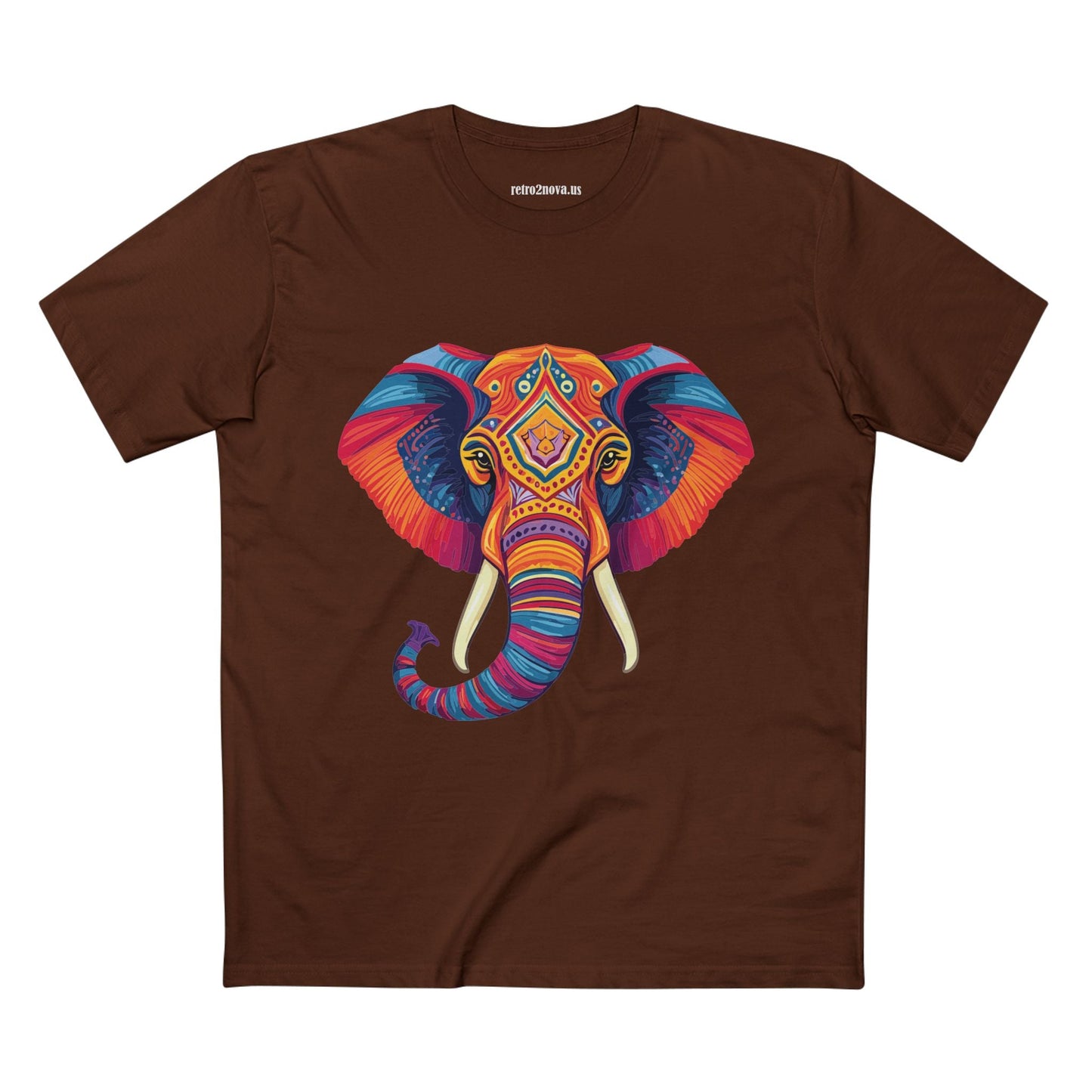 Elephant Animal Shirt Unisex Premium Cotton Tee With Original Art Design From Retro2Nova Art Collection