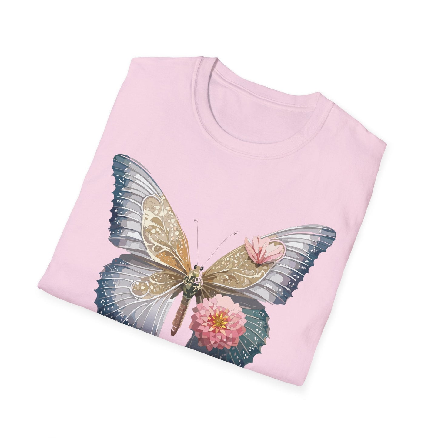 Unisex Monarch Butterfly T Shirt Softstyle Gildan 64000 100 Percent Ring Spun Cotton Tee