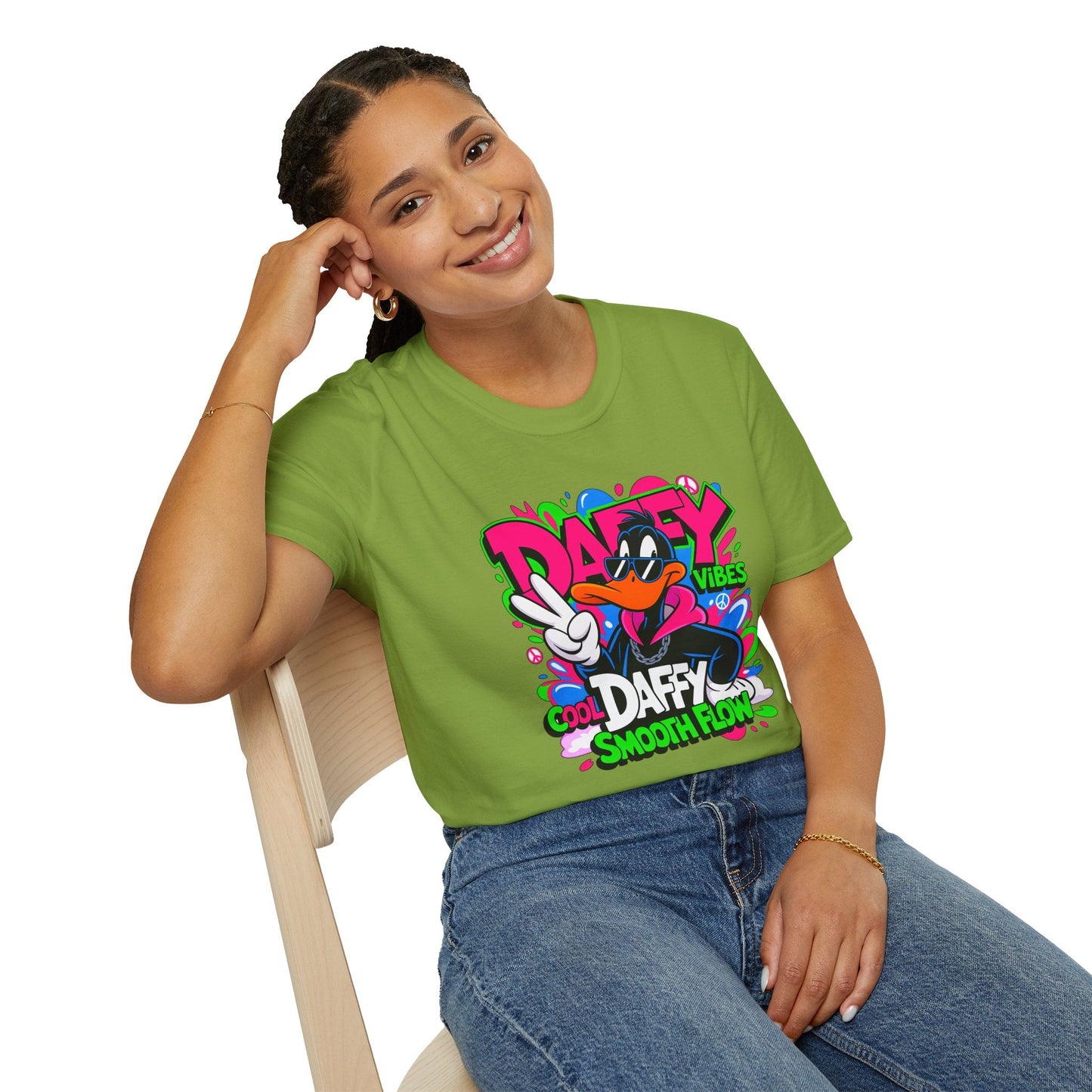 Unisex Cartoon T Shirt With Funny Animals Design Animation Tee Made From Softstyle Cotton