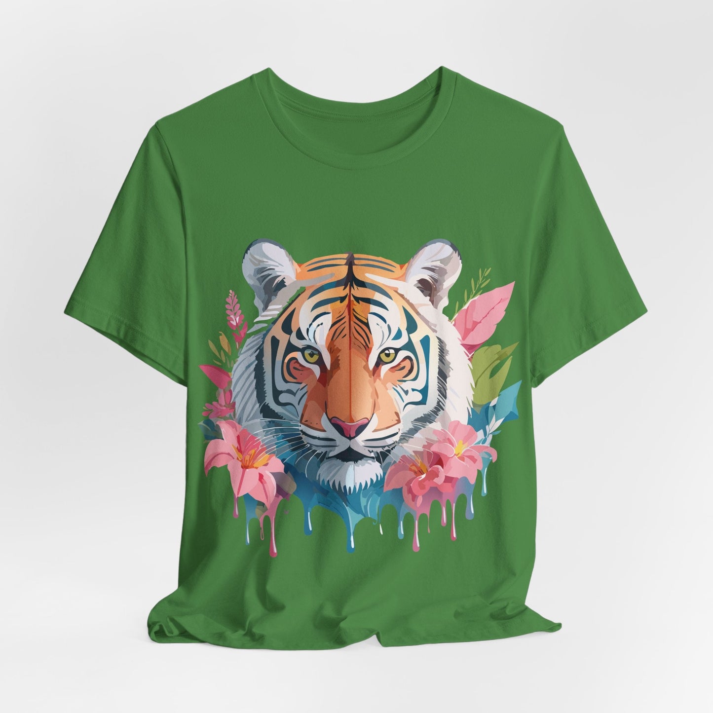 Tiger Graphic Unisex 100 Cotton Vintage Art with Animal Tee 13