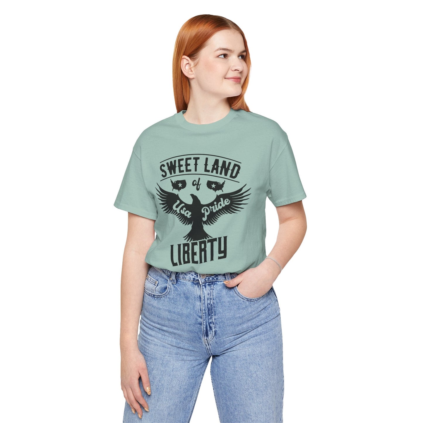 Liberty Eagle Graphic Unisex Cotton T-Shirt a4