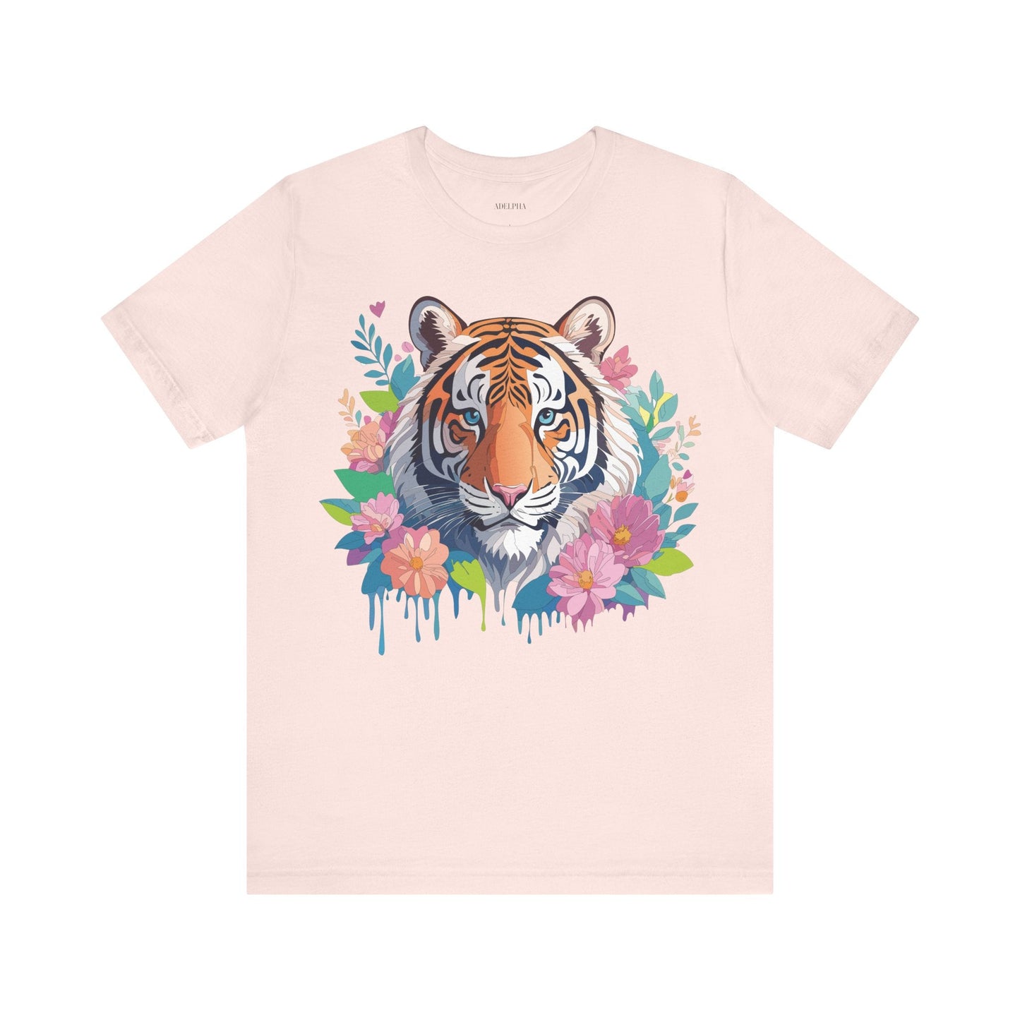 Tiger Graphic Unisex 100 Cotton Vintage Art with Animal Tee 2