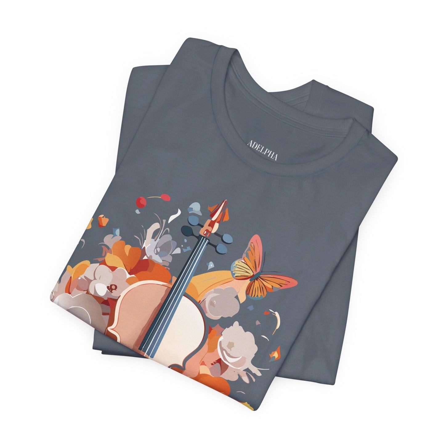 Music Graphic Unisex 100 Cotton Vintage Art with Musical Elements Tee 8