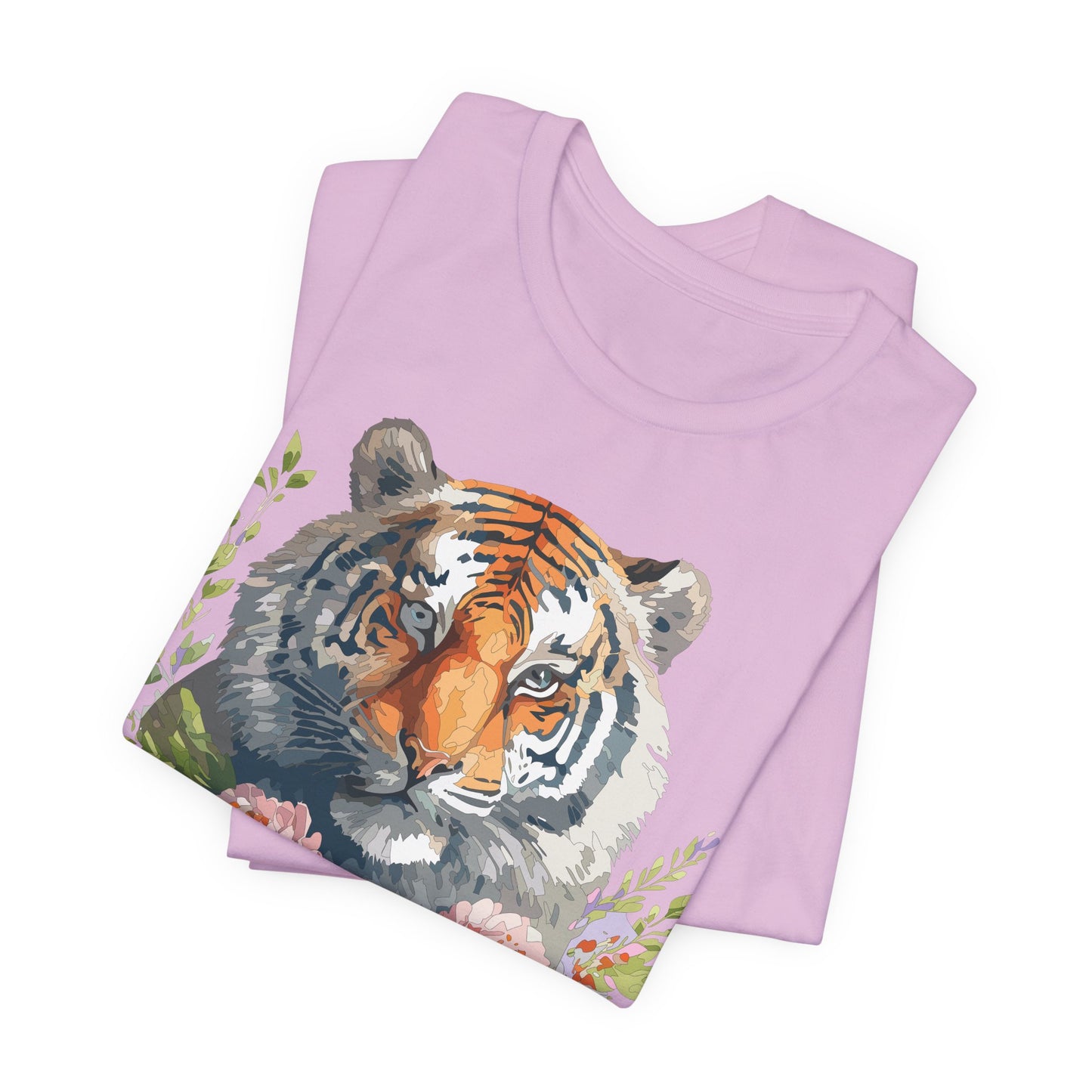Floral Tiger Shirt, Animal Shirt, Tiger Tee, Unisex Tee, Floral T-shirt, T-Shirt with Animal