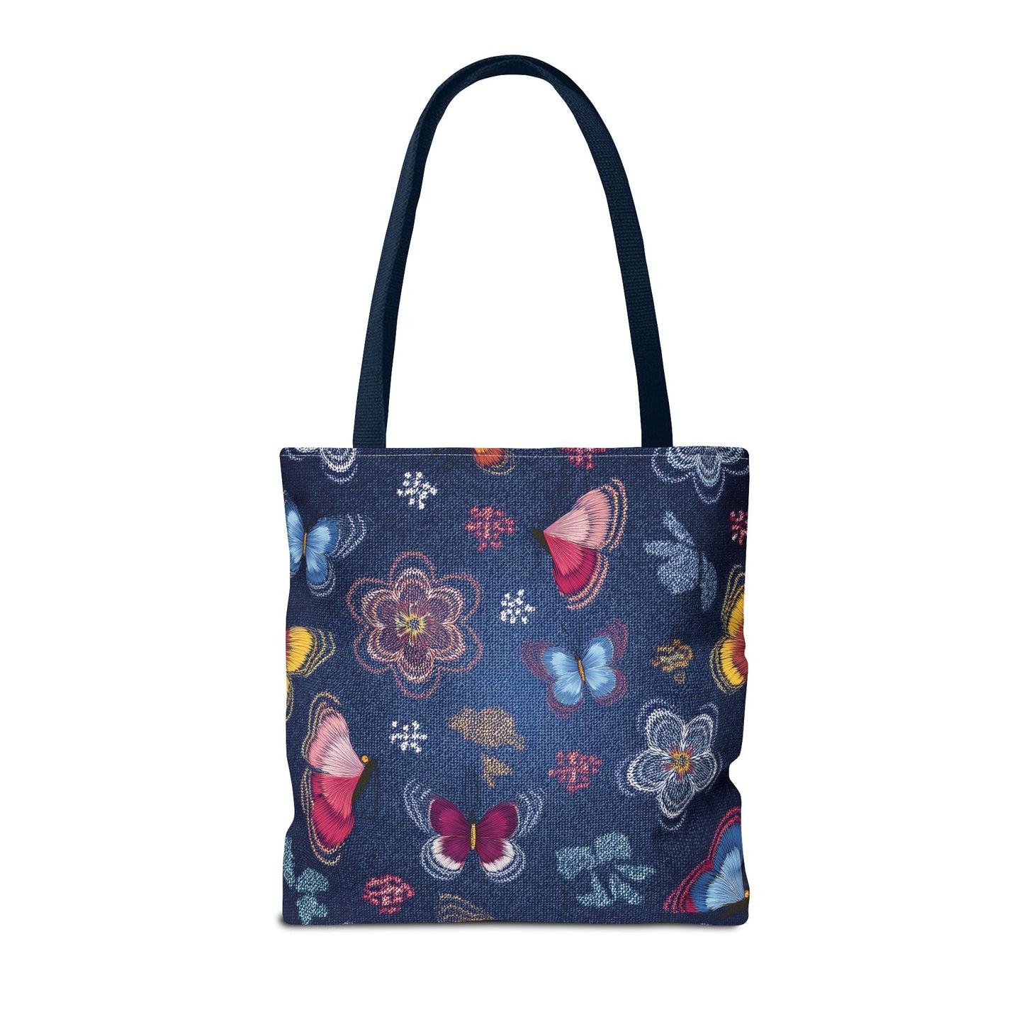 Denim Fabric Imitation Print Unisex Canvas Bag Poly Spun 3 Sizes Tote Bag 168