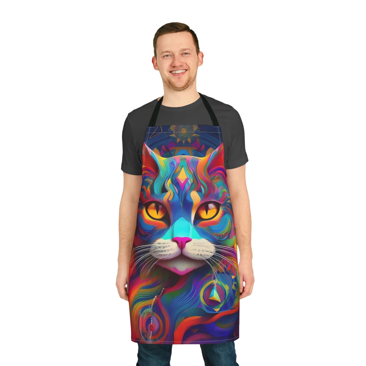 Cat 100% Polyester Stain-resistant 31.5 x 25.6 | Art Print Canvas Apron 5