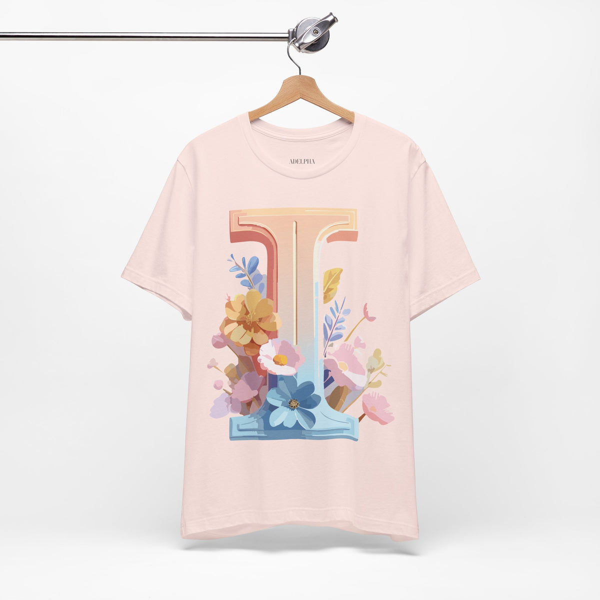 Letter I Graphic Unisex Cotton Bella+Canvas Tee with Art Letter Design