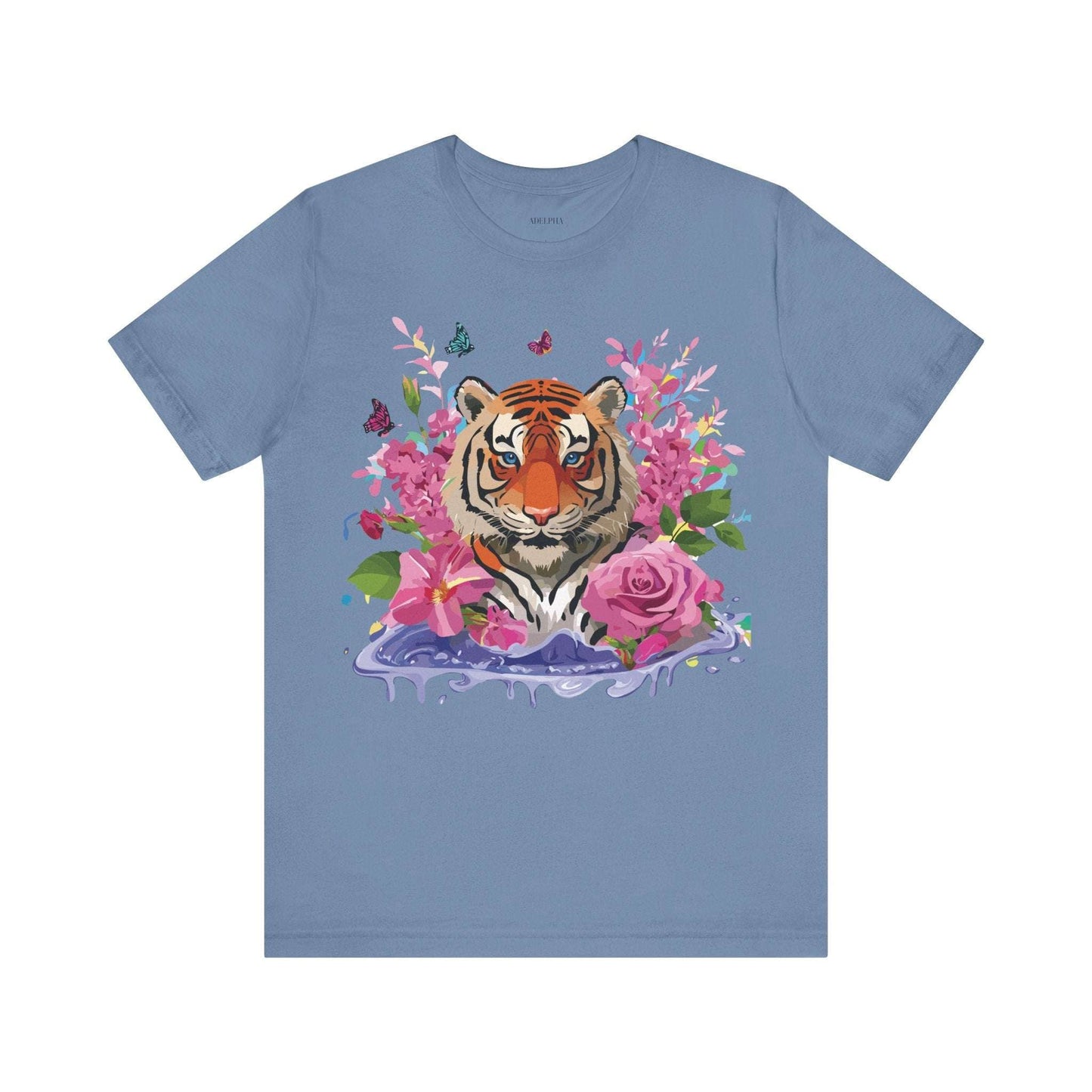 Tiger Graphic Unisex 100 Cotton Vintage Art with Animal Tee 11