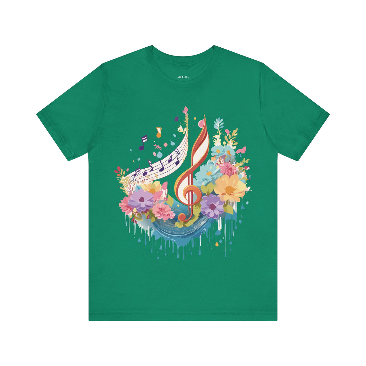 Music Graphic Unisex Cotton Bella+Canvas Tee with Art Design m89