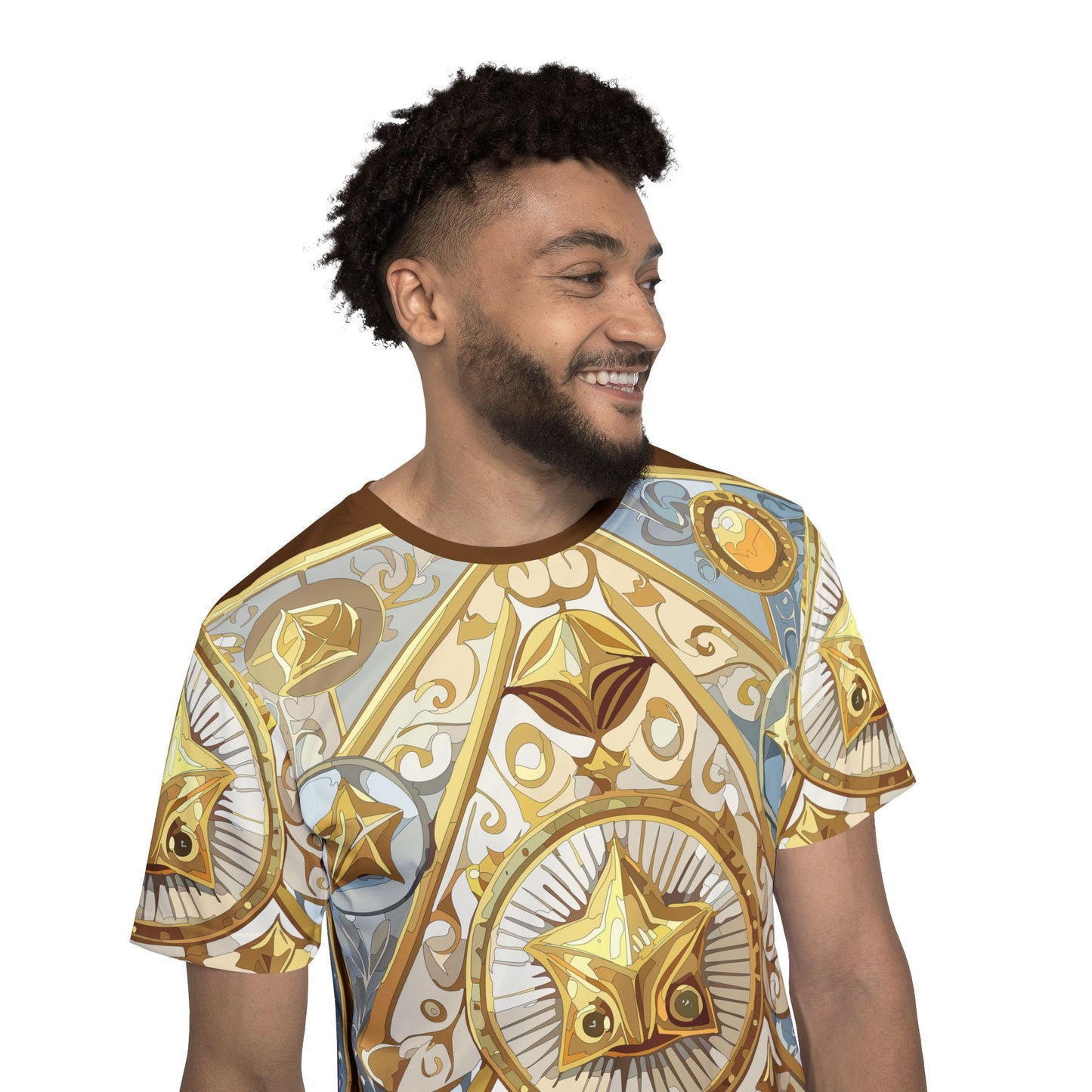 Unisex Poly T-Shirt with Abstract Graphic Design Print