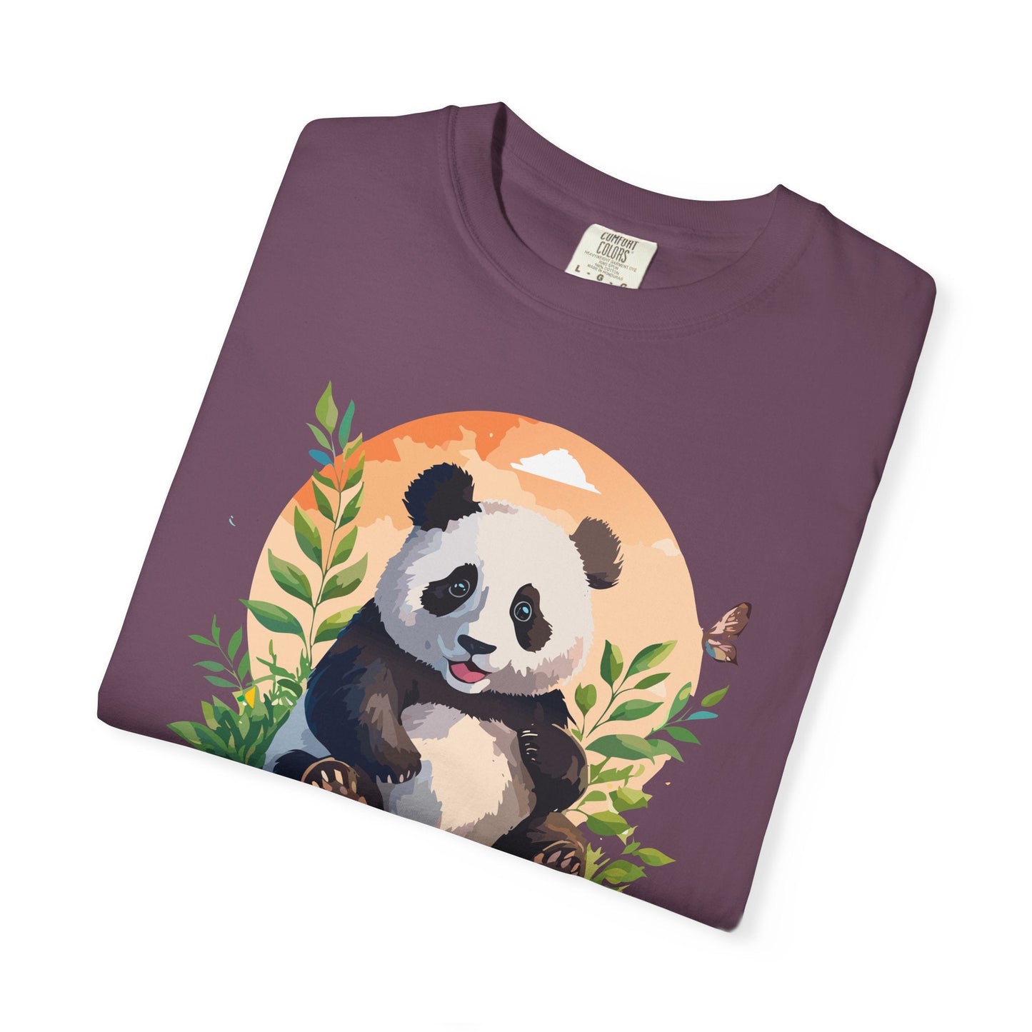 Panda Portrait Graphic T-Shirt Unisex Cotton Floral Animal Art Tee pp4