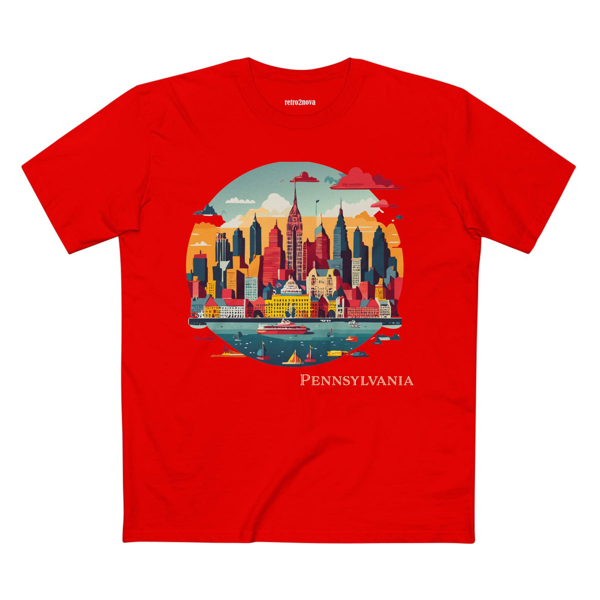 Pennsylvania skyline tee | Cityscape graphic t-shirt, state illustration