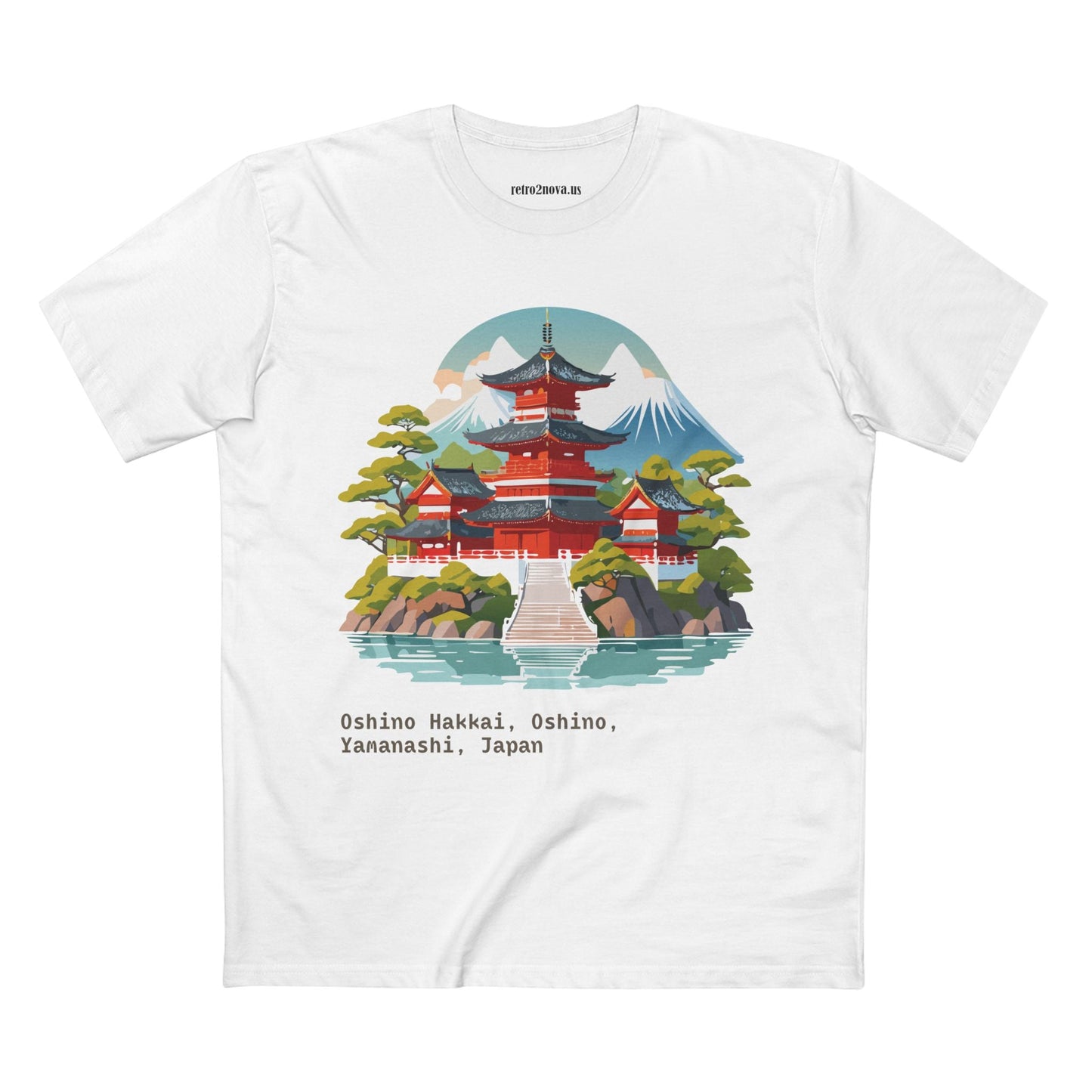 Retro2Nova Unisex Japan Shirt Travel Shirt TT30 Premium Cotton Tee With Original Art Design