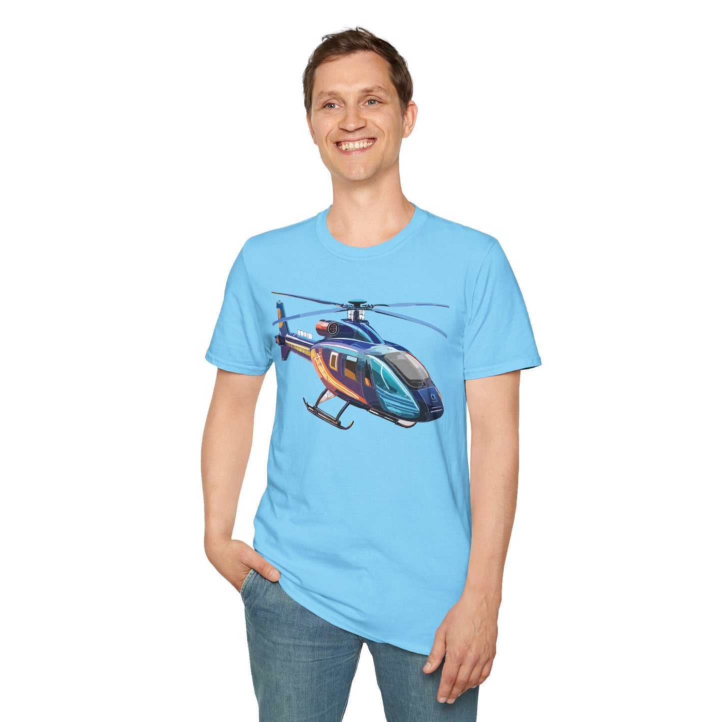 Chopper Helicopter Shirt Unisex T Shirt Softstyle 100 Percent Cotton Comfort Wear