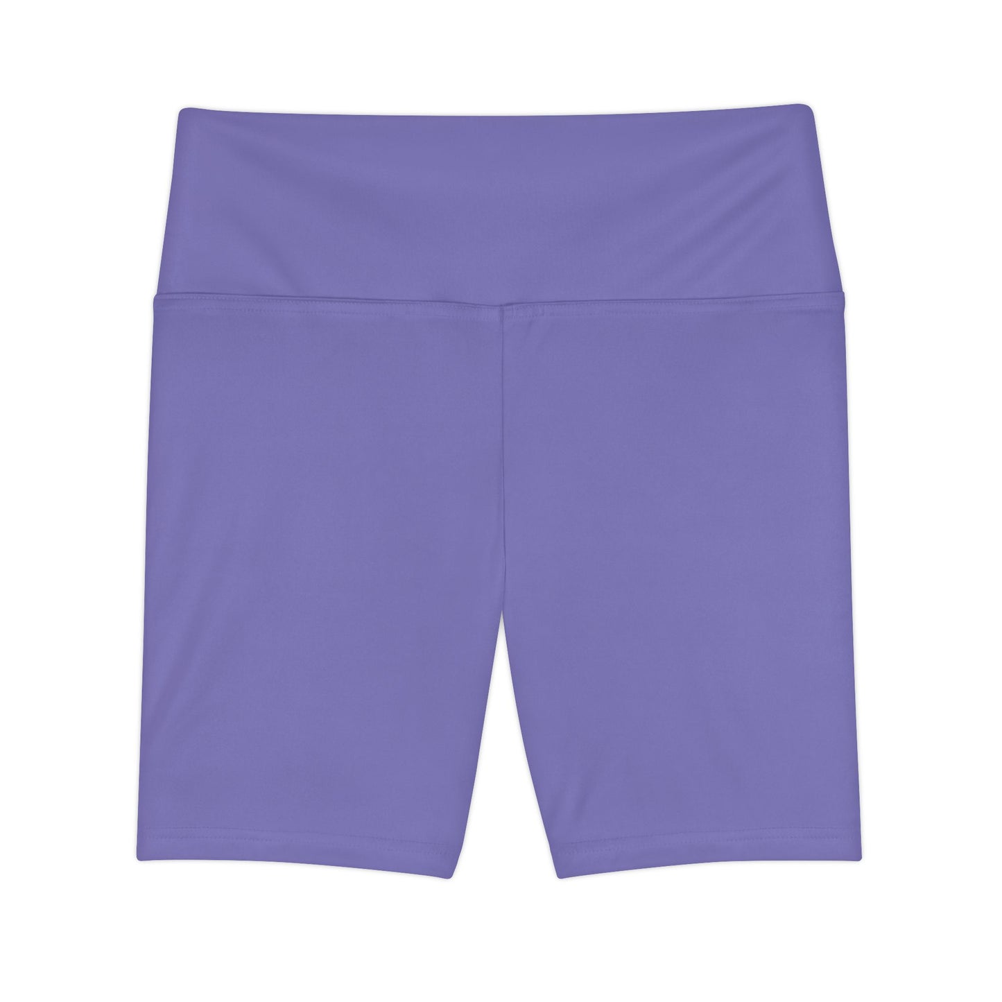 Night Lilac Purple High-Waist Women's Workout Shorts — Comfortable AOP Fitness Biker Shorts