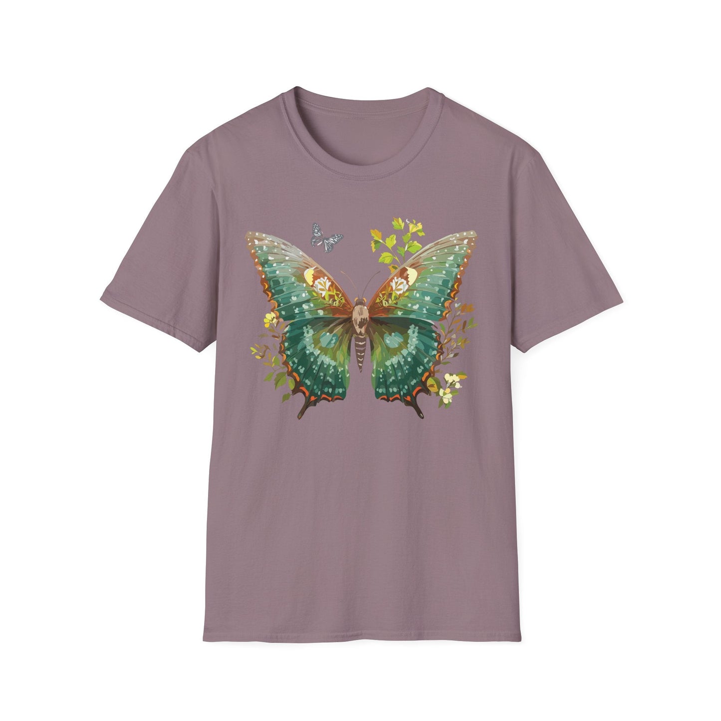 Butterfly Shirt Unisex T Shirt Monarch Print Gildan Softstyle 64000 Comfortable Everyday Wear