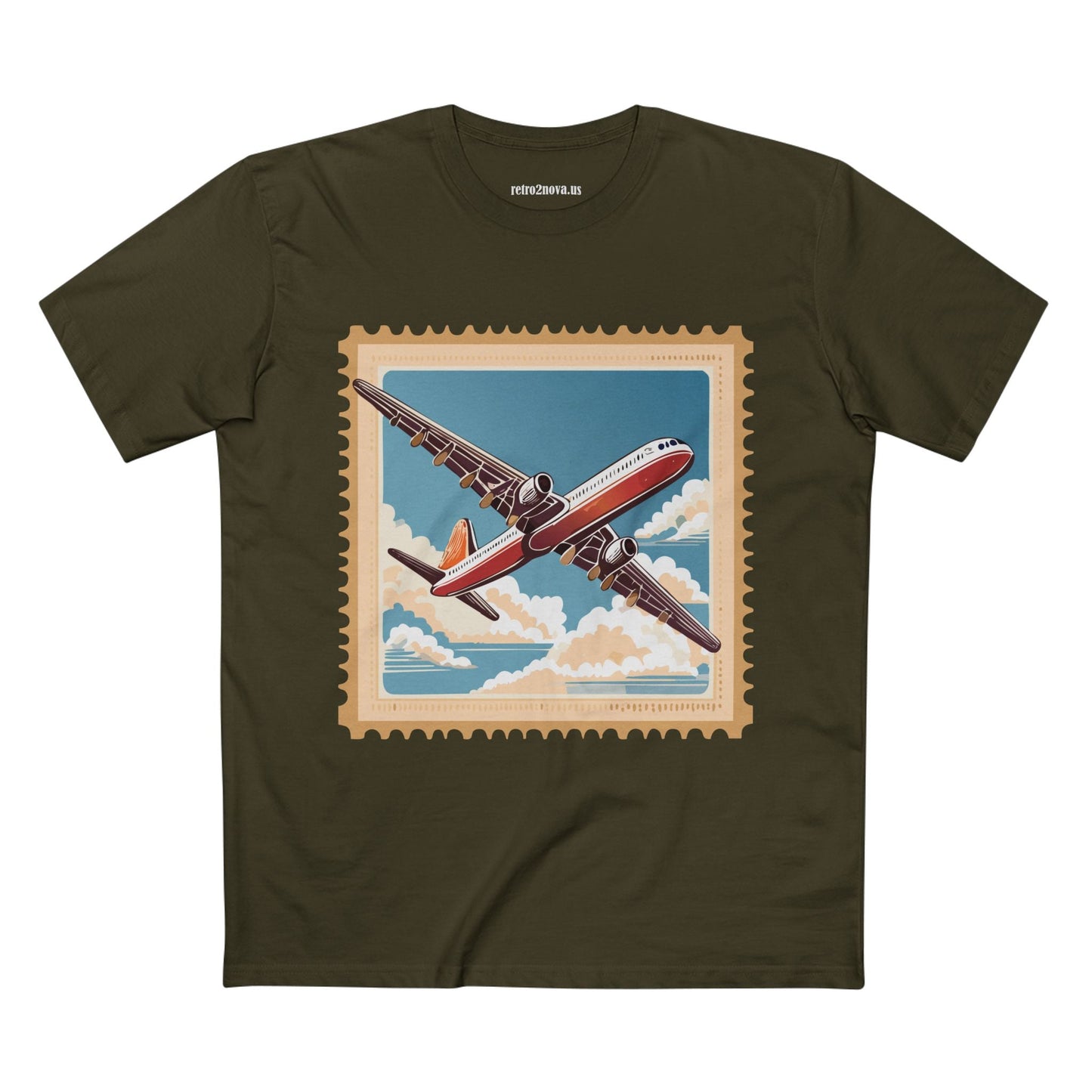 Postage Stamp Shirt Unisex Premium Cotton Tee With Original Art Design From Retro2Nova PS38