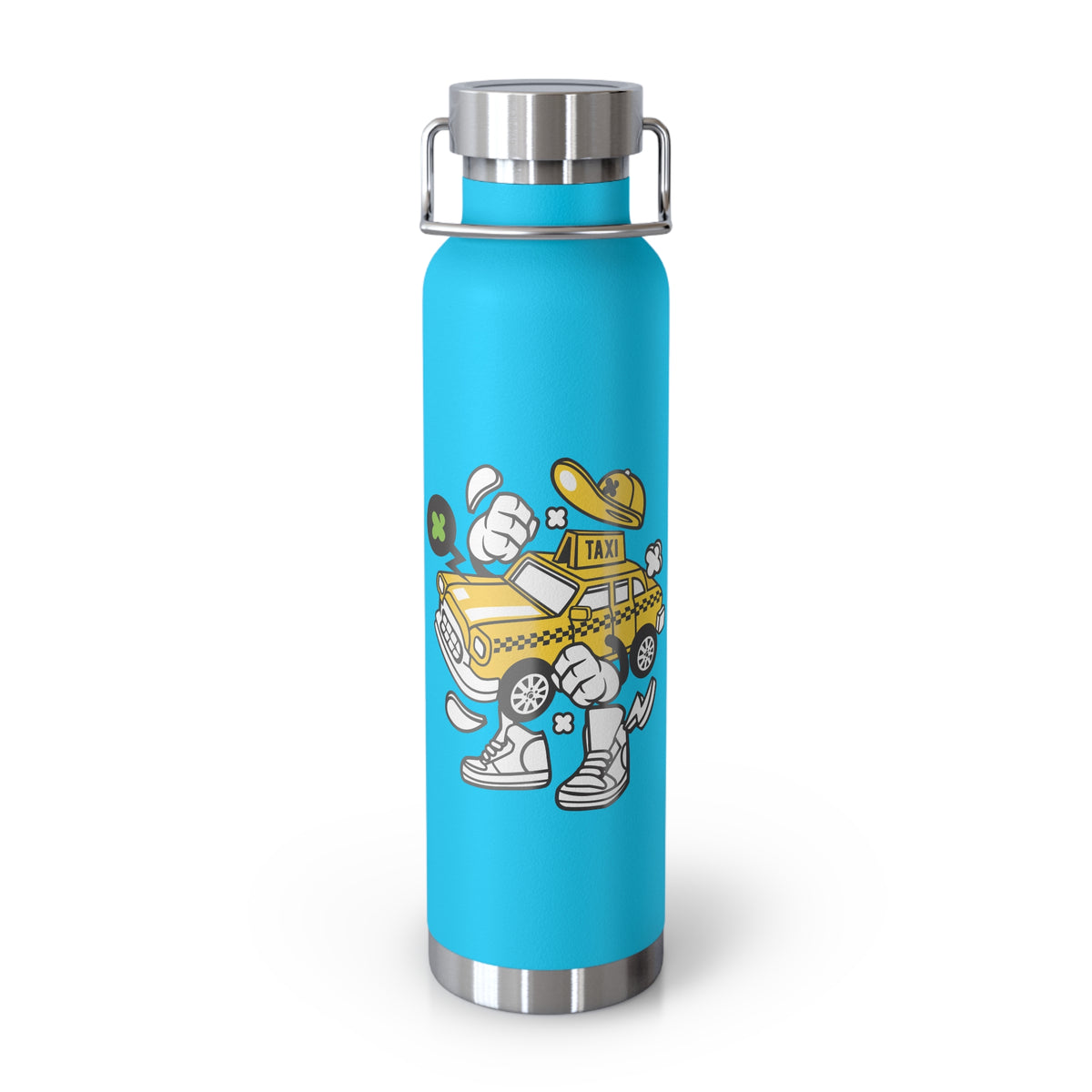 22oz Copper Insulated Water Bottle with Cartoon Design - CV37
